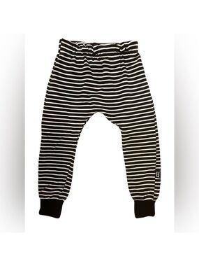 🇨🇦Whistle & Flute Striped Black and White Kids Casual Pants